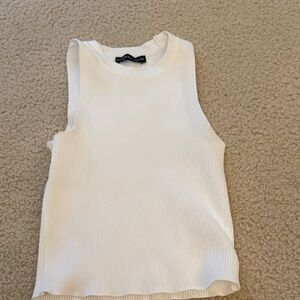 Sincerely Jules Cream Ribbed Tank Top